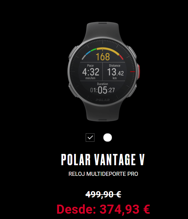 POLAR VANTAGE V - 20% DE RÉDUCTION