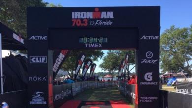 Traguardo dell'IRONMAN 70.3 Florida