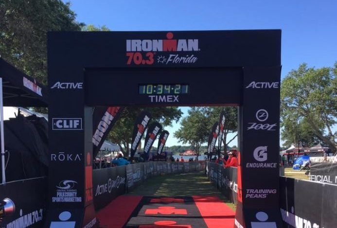 Traguardo dell'IRONMAN 70.3 Florida