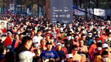 Inizio della maratona di Shanghai