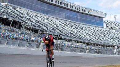 Javier Gómez Noya no circuito de Daytona