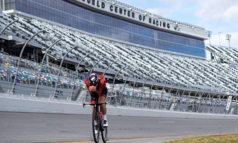 Javier Gómez Noya no circuito de Daytona