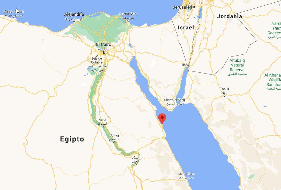Localización de Hurghada en Google Map
