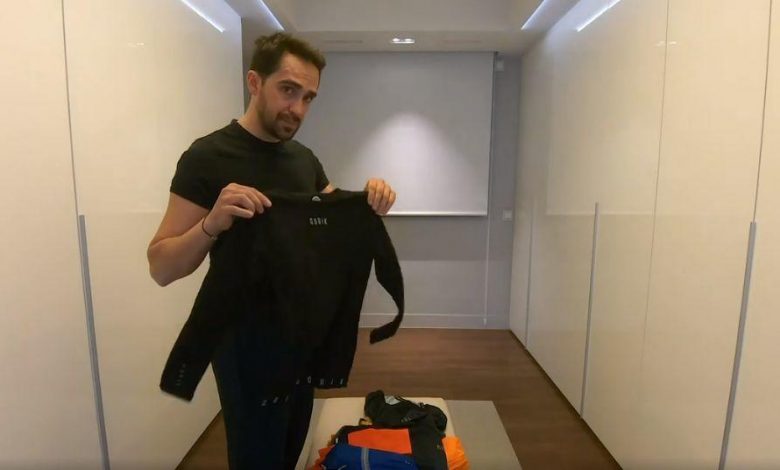 Alberto Contador recommending clothes to train with cold