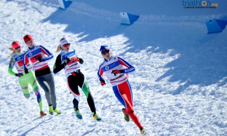 Segmento de corrida de triatlo de inverno Cheile Gradistei