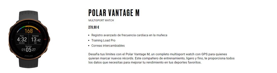Polar Vantange M