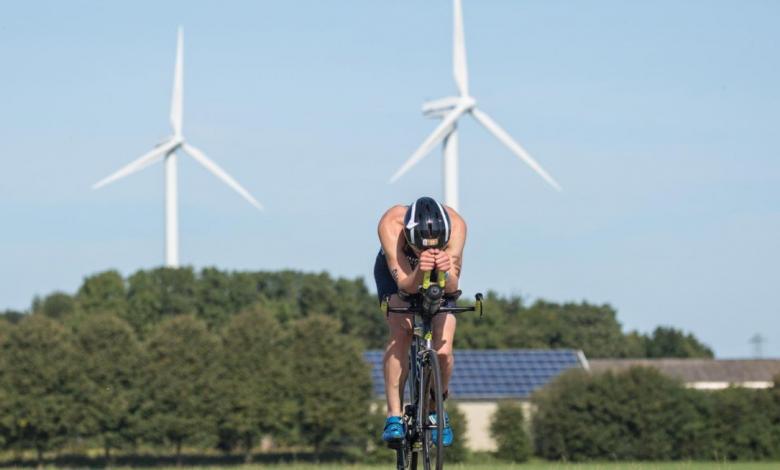 Desafio do segmento de ciclismo de Almere