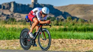 Segmento di ciclismo in una prova del Korona Triathlon