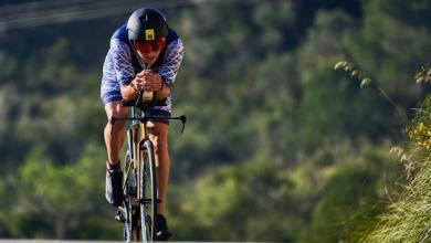 ciclista Rodando en Mallorca