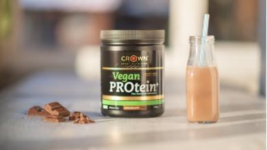 Proteine ​​vegane al cioccolato Crown Sport Nutrition
