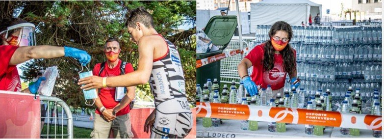 ¿Cómo será hacer triatlón con mascarilla? - Noticias Triatlón Entrega de mascarillas y avituallamientos