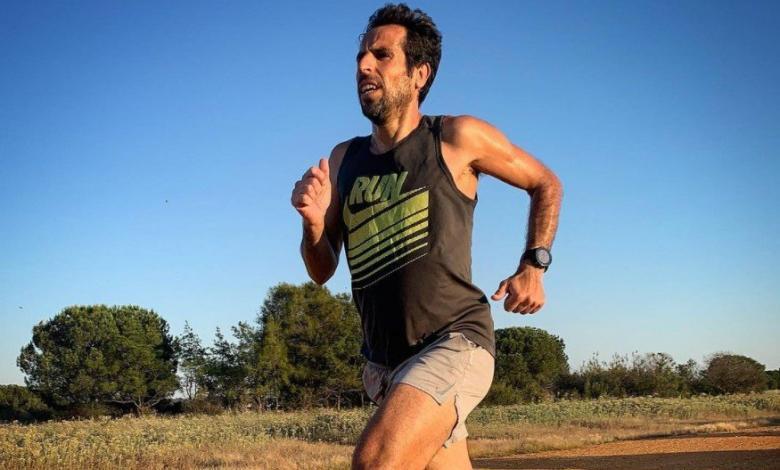 Emilio Martín entrenando