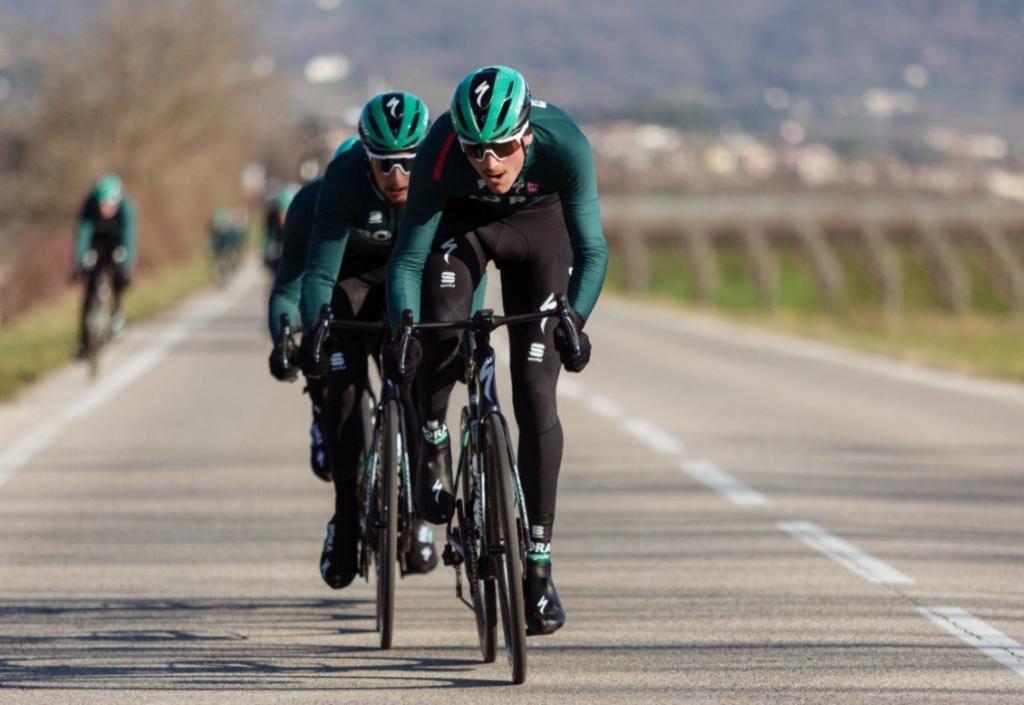 El equipo Bora-hansgrohe entrenando