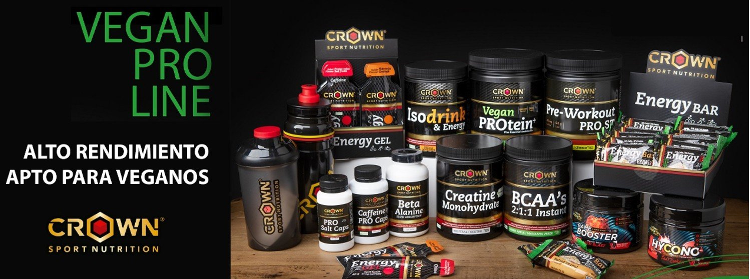 Crown Sport Nutrition crea una línea de productos veganos de alto rendimiento - Artículos Material deportivo Noticias Triatlón Vegan PRO Line de Crown Sport Nutrition