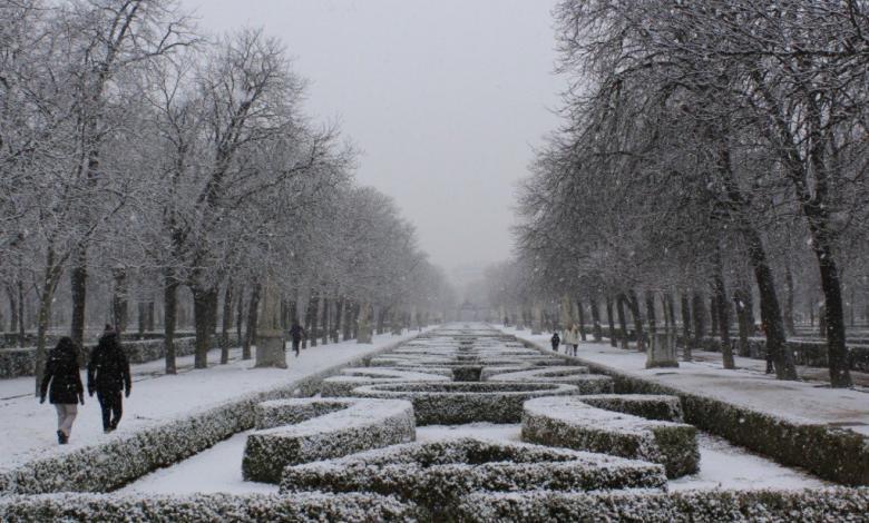 Parque del retiro nevado