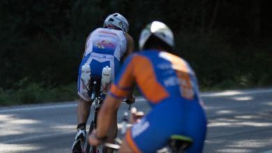 Segmento ciclista en un triatlón en Pontevedra