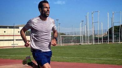 Emilio Martín treinando na pista