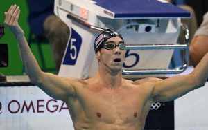 Michael Phelps dans la piscine