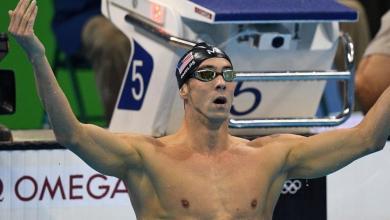 Michael Phelps in the pool