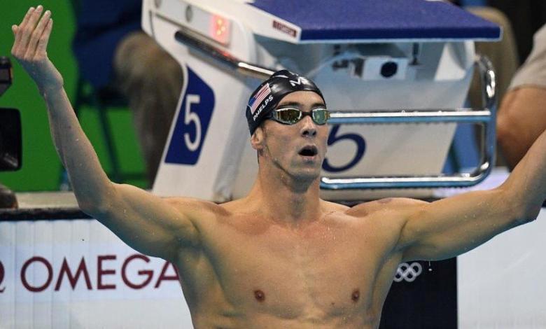 Michael Phelps dans la piscine