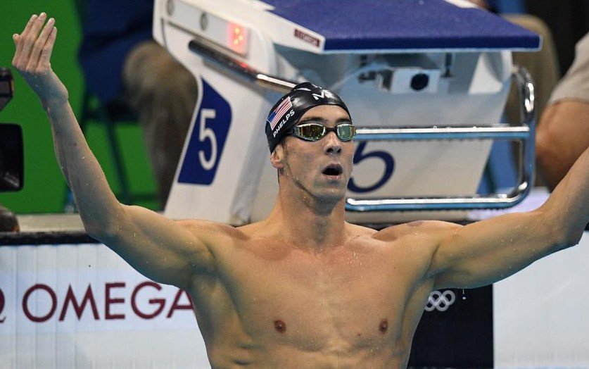 Michael Phelps en la piscina