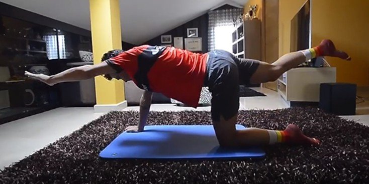 Entrenamiento de Javier Gómez Noya en Casa
