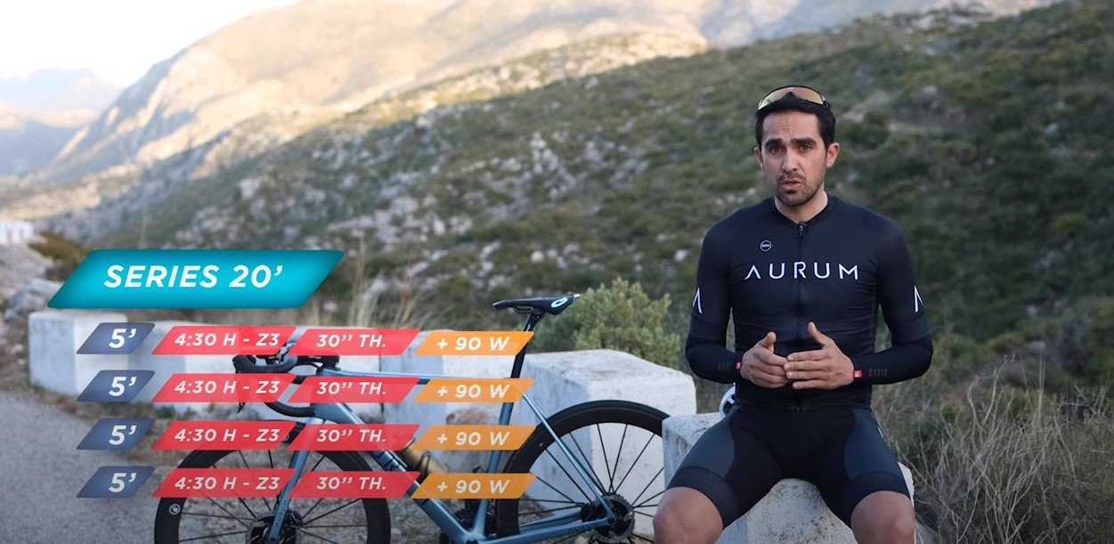 Alberto Contador hablando sobre la preparación de un deportista