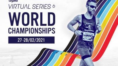 Cartel Club La Santa Virtual Series con el Campeonato Mundial de Running Virtual.