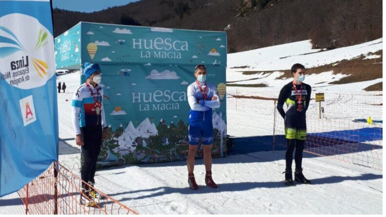 Pódium masculino Campeonato España Triatlón Invierno 2021