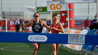 Final sprint in the Barcelona Triathlon European Cup