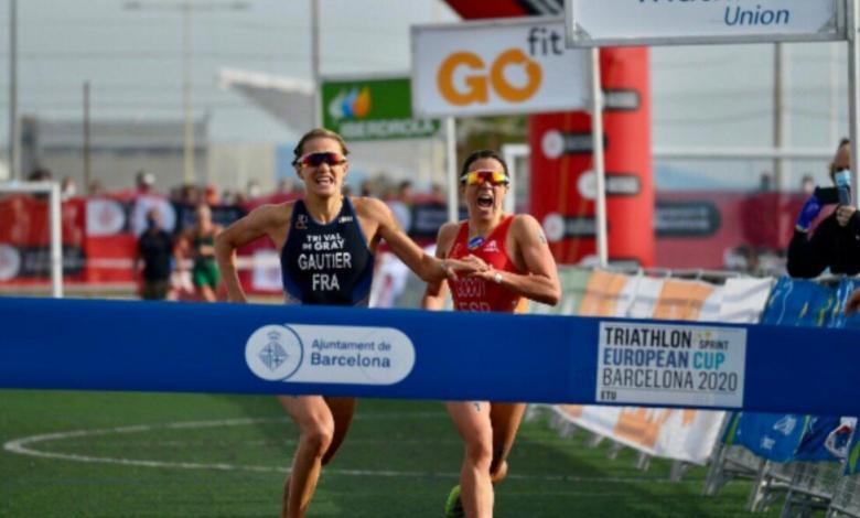 Final sprint in the Barcelona Triathlon European Cup