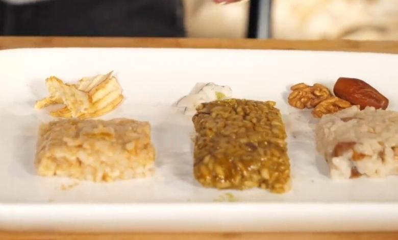 Homemade rice bars recipe for cyclists