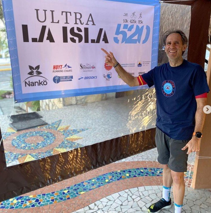 Luis de Arriba después de la primera etapa del Ultra Cozumel