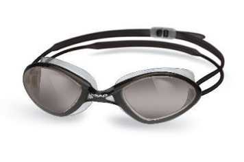 Black Frame/Clear Lens HEAD Tiger LSR Adult Standard Swim Goggles 
