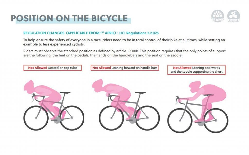 posturas prohibidas por la UCI