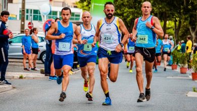 Athleten in einem Marathon