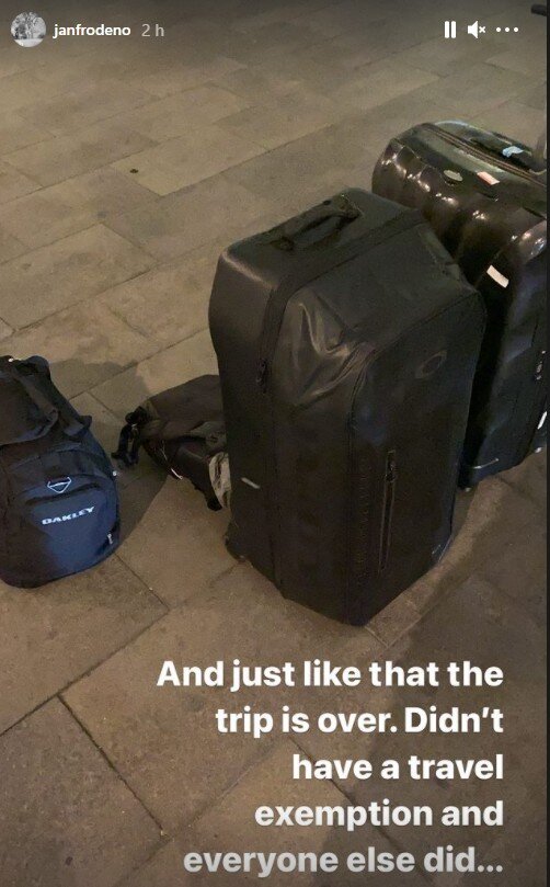A Jan Frodeno no le dejan viajar a Estados Unidos - Noticias Triatlón Stories Jan Frodeno con el equipaje