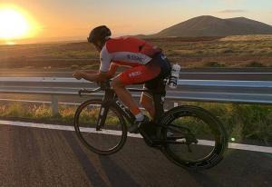 Iván Raña entrenando en Lanzarote