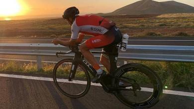 Iván Raña entrenando en Lanzarote