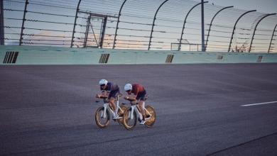 Jan frodeno rodando en el circuito del Challenge Miami