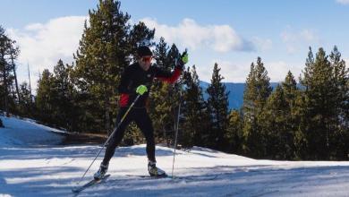 / Eneko Llanos fait du ski de fond