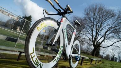 Ruedas Melt de la NASA en una bicicleta