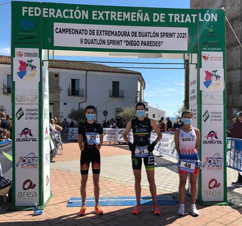 Women's podium Duathlon Diego Paredes 2021