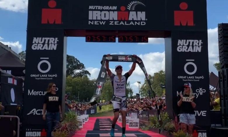 Braden Currie ganando el IRONMAN New Zealand