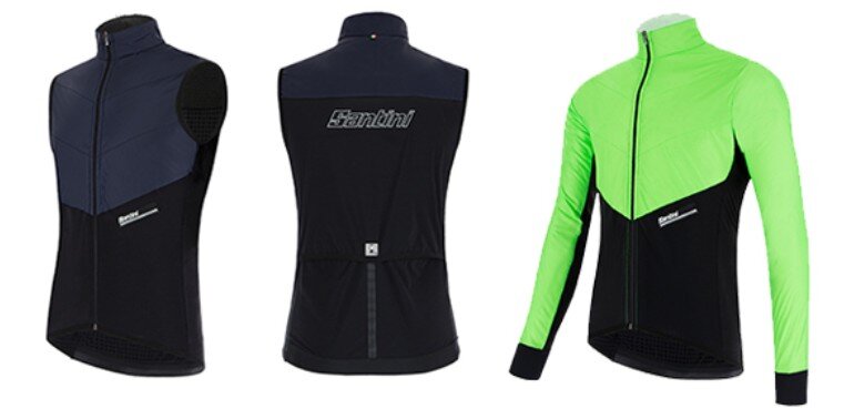 Los imprescindibles de Santini para las primeras salidas de la primavera - Artículos Material deportivo Chaleco y chaqueta SANTINI REDUX VIGOR