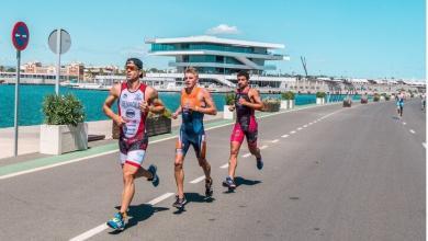 Foot race in the Valencia Triathlon