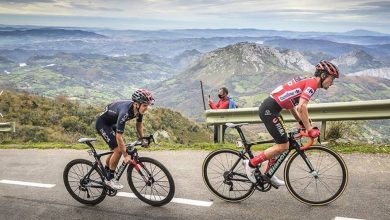 Aufstieg nach Angliru bei der Tour of Spain