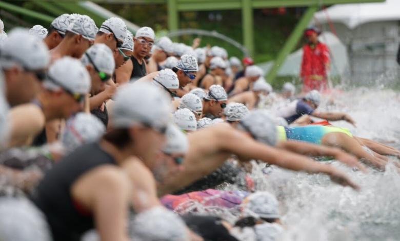 Início de natação do Challenge Taiwan