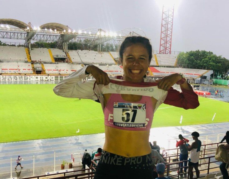 Joselyn Brea record for Venezuela and close to the Olympic minimums