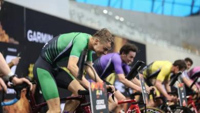 Segmento ciclista sobre el rodillo de los SLT Arena Games